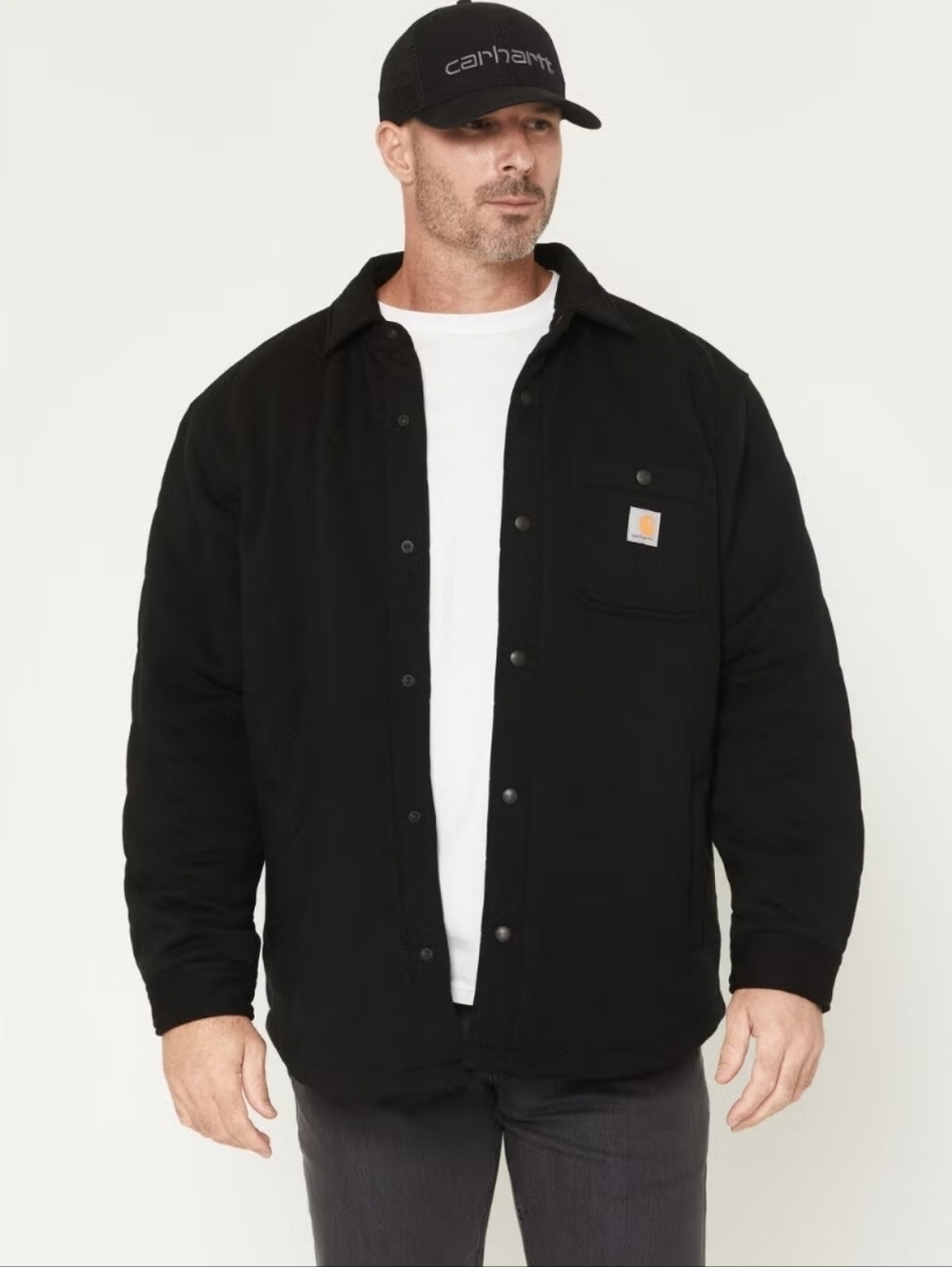Carhartt Rain Defender Loose Fit Heavyweight Quilted Snap Front Shirt Jacket 3XL